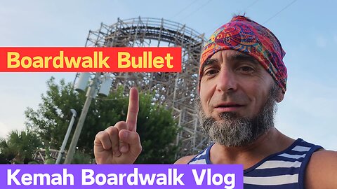 The TERRIFYING Boadwalk Bullet at Kemah Boardwalk.