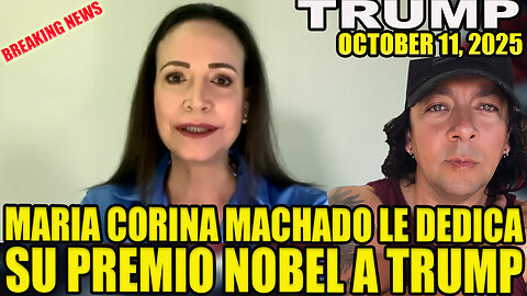 MARIA CORINA MACHADO LE DEDICA SU PREMIO NOBEL A TRUMP