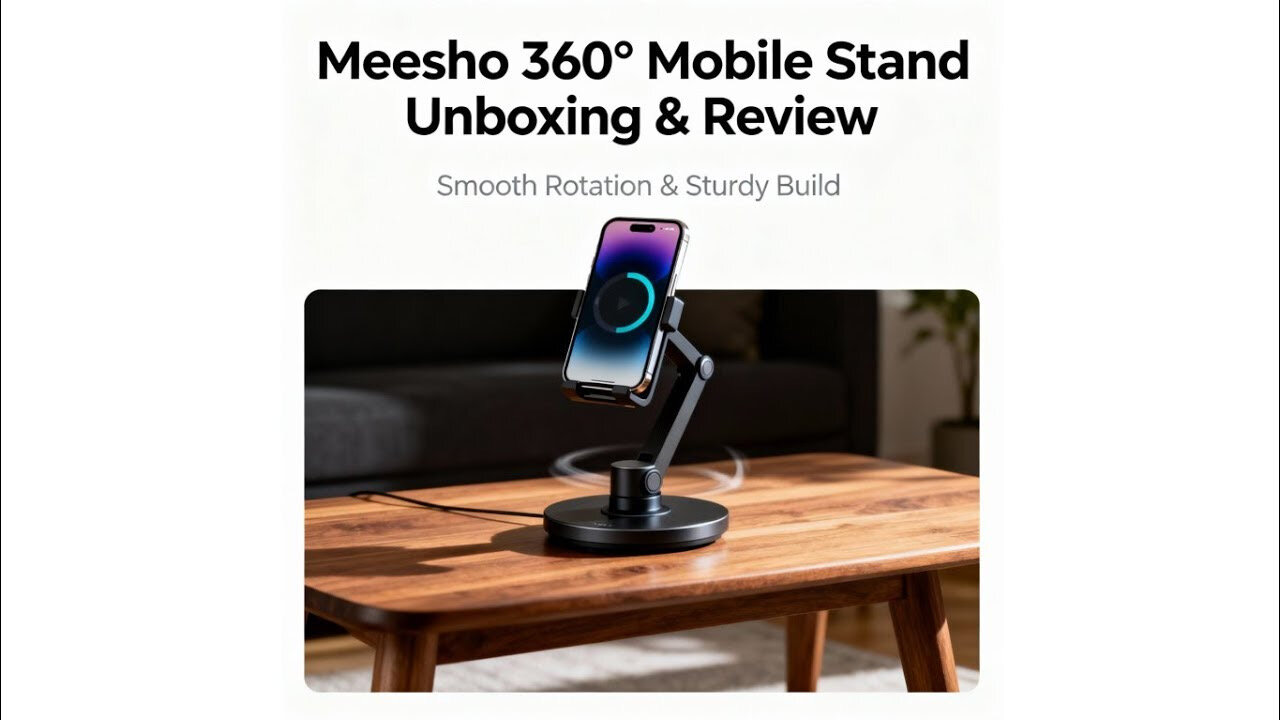 Meesho 360° Mobile Stand Unboxing & Review | 360 Degree Ghoomnewala Phone Holder Under ₹150🔥