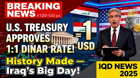 🚨 U.S. Treasury Approves Iraq’s 11 Dinar Exchange Rate! 💥 History Made Today! ⚡ 💥 Iraqi Dinar News