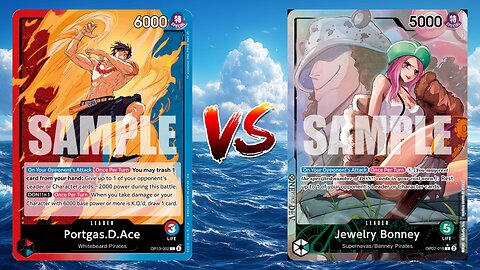 One Piece TCG Red Blue Ace Vs Jewelry Bonney!!