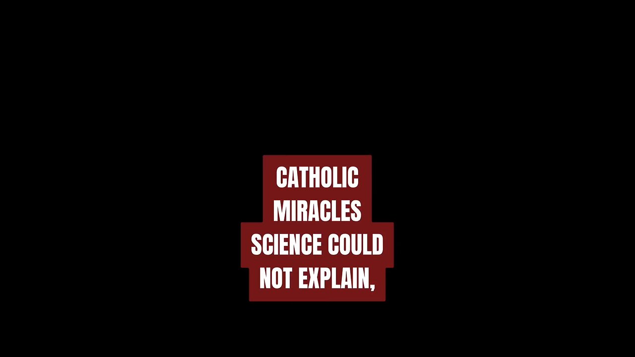 CATHOLIC MIRACLES SCIENCE COULD NOT EXPLAIN #truth #Trinity #jesus #Catholic #mary #joseph #ihs #bib