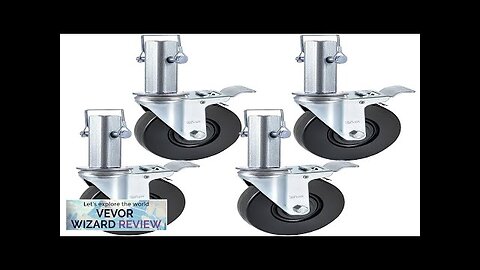 VEVOR 4 Pack 5Inch Scaffolding Rubber Swivel Caster Wheels with Dual Locking Review