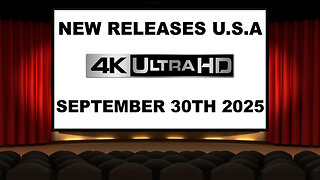 NEW 4K UHD Releases [SEPTEMBER 30TH 2025 | U.S.A]