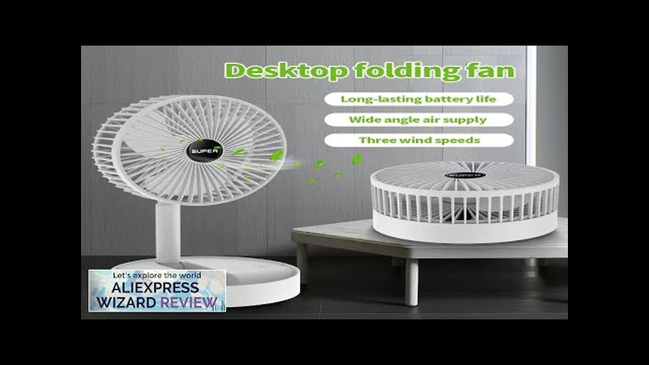 Portable Telescopic Stand Fan Folding Fan 6 Inch USB with Rechargeable Battery Review