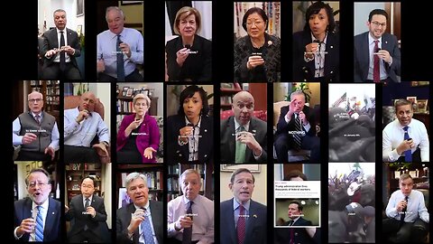 Viral video of 22 Democrats caught reciting the exact same script word for word to the public.