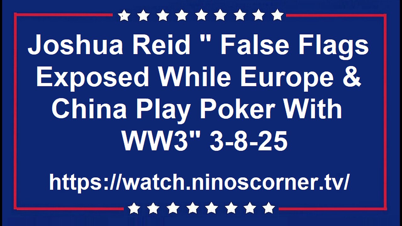 Joshua Reid " [FF] Exposed, Europe & China Play Poker w/ WW3" 3-8-25