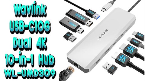 Wavlink USB-C Dual 4K USB Hub