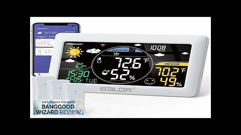 BALDR Wifi Weather Station Alarm Clock Wireless Indoor Outdoor Thermometer Forecast Station Review