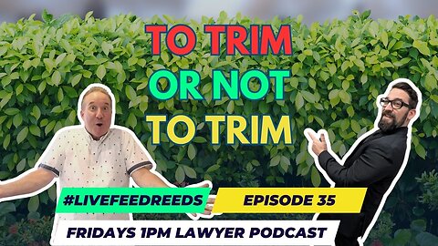 #LiveFeedReeds - Lawyer Podcast Ep.35 - To Trim or NOT to Trim