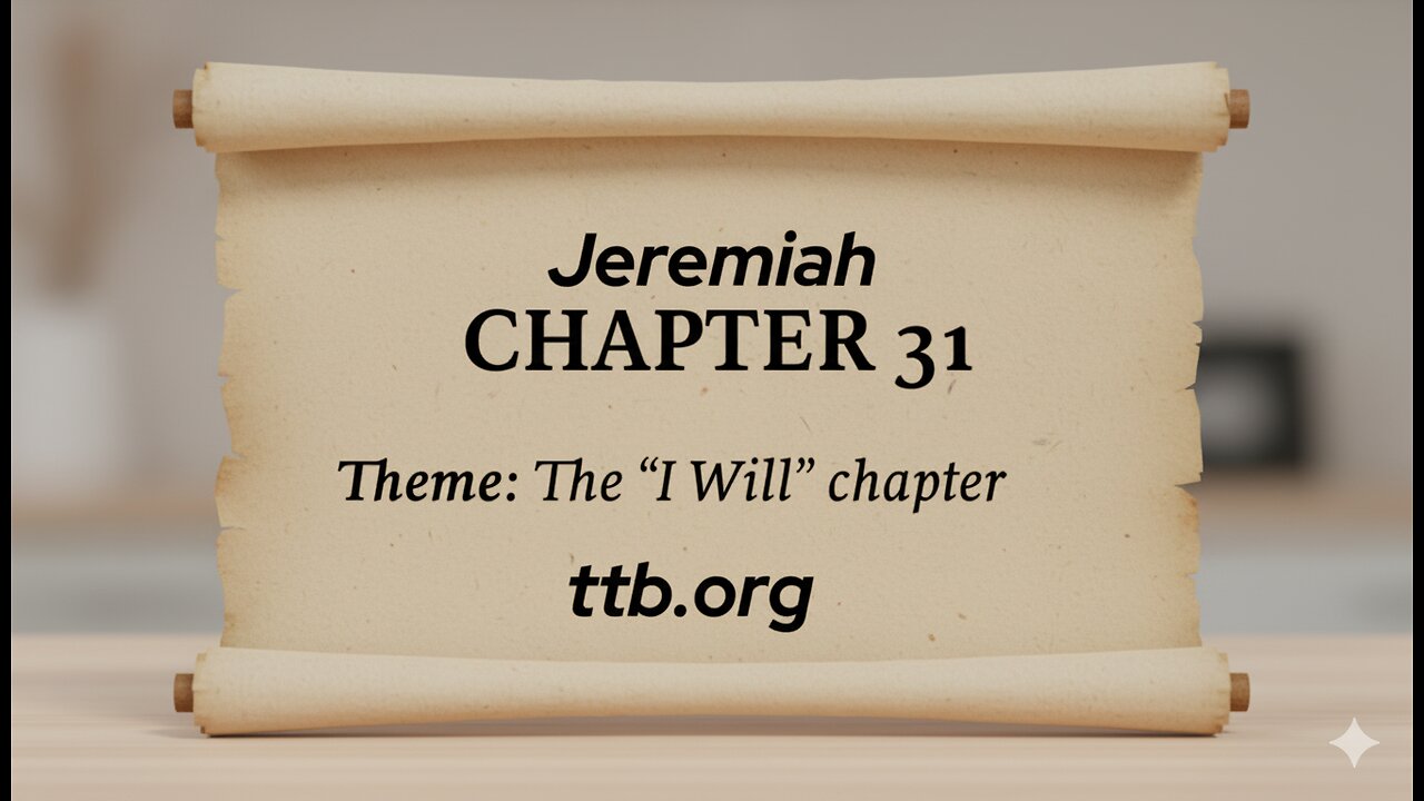 Jeremiah Chapter 31 (Bible Study)
