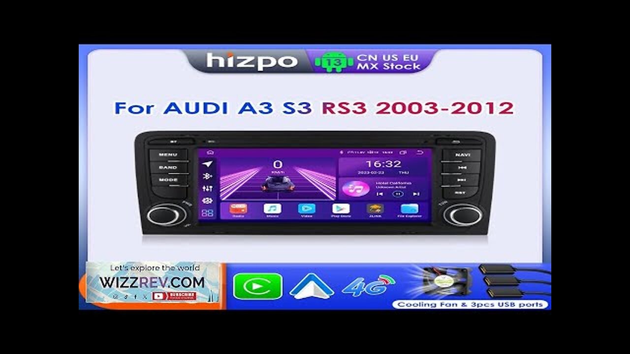 Hizpo 7" Android Auto Radio for Audi A3 8P 2003-2012 S3 RS3 Review