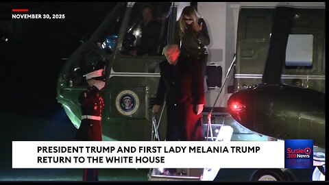 President Trump And First Lady Melania Trump Return To The White House