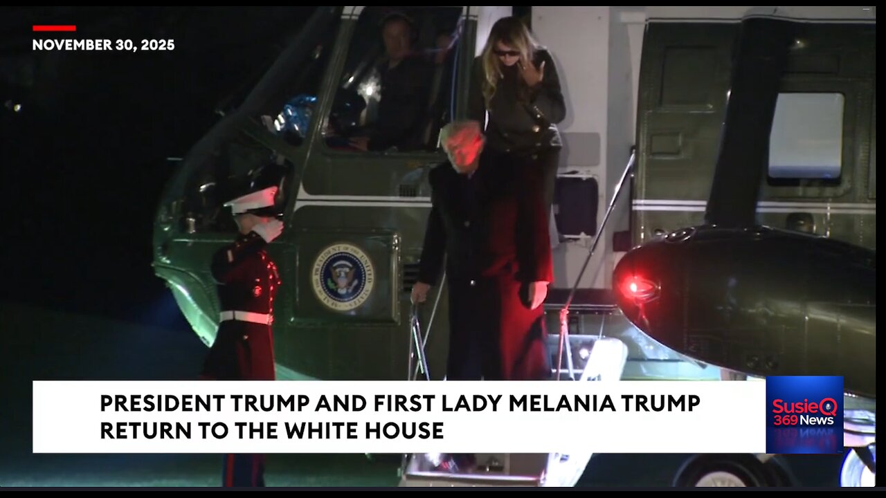 President Trump And First Lady Melania Trump Return To The White House