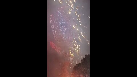 Chaos in the Skies: Fiery Drone Malfunction Scares Crowds During China's National Day Spectacle