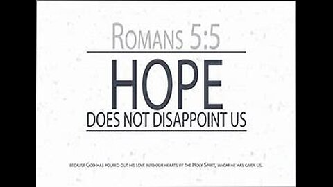 Our Hope - Romans 5 : By Pr Paddick: Sunday Celebration & Holy Communion Service: 2 Feb 25