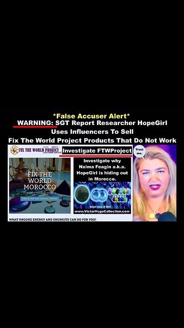 WARNING SGT Report Researcher HopeGirl Uses Influencers To Sell FTWProject Products That Do Not Work