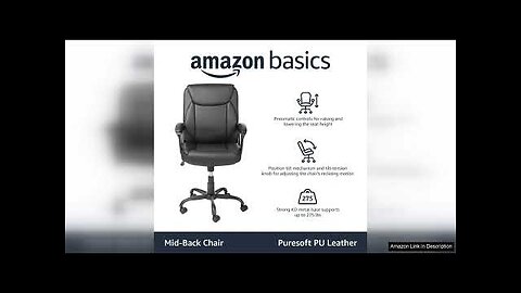 Amazon Basics Classic Puresoft PU Padded Mid-Back Office Computer Desk Chair Review