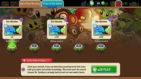 Plants vs Zombies 2 - Plant of the Week - Ice-shroom - January 2025