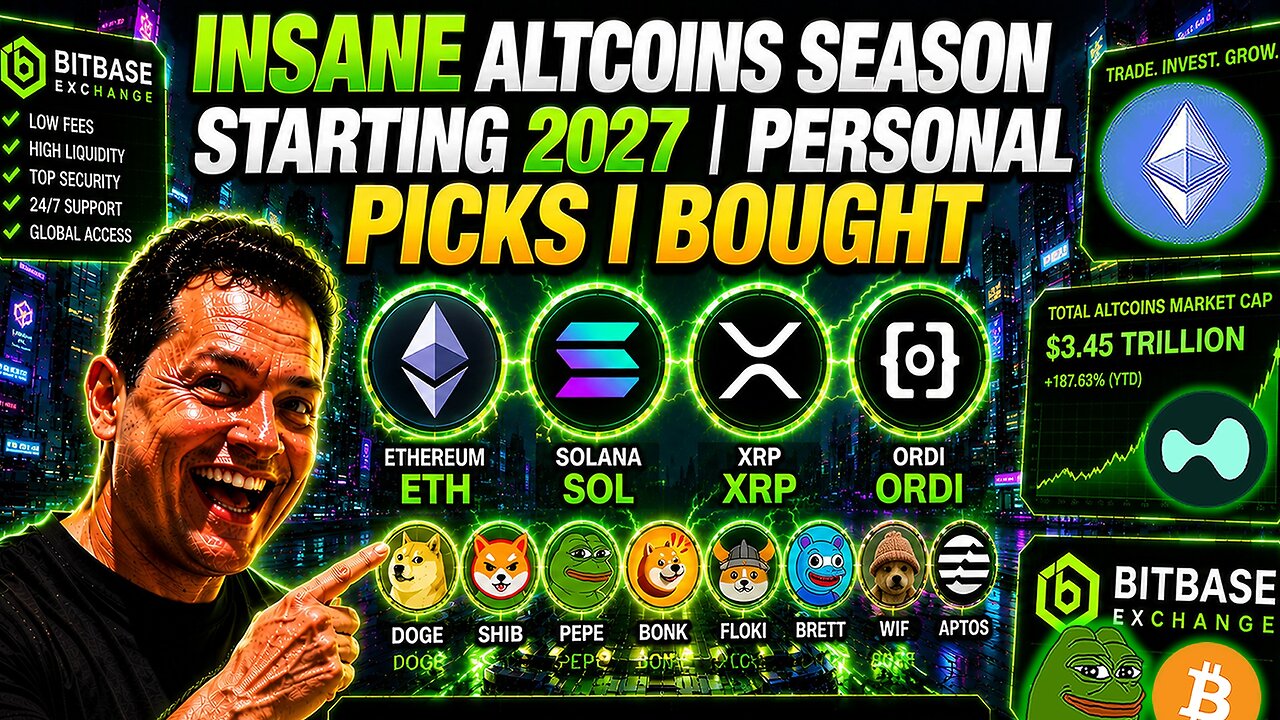 Insane ALTCOIN Season Starting 2027?! Some Personal Picks... ETH ORDI SOL XRP PEPE MEMES