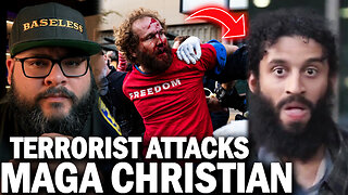 MAGA Christian Attacked By Antifa At Berkley Turning Point USA