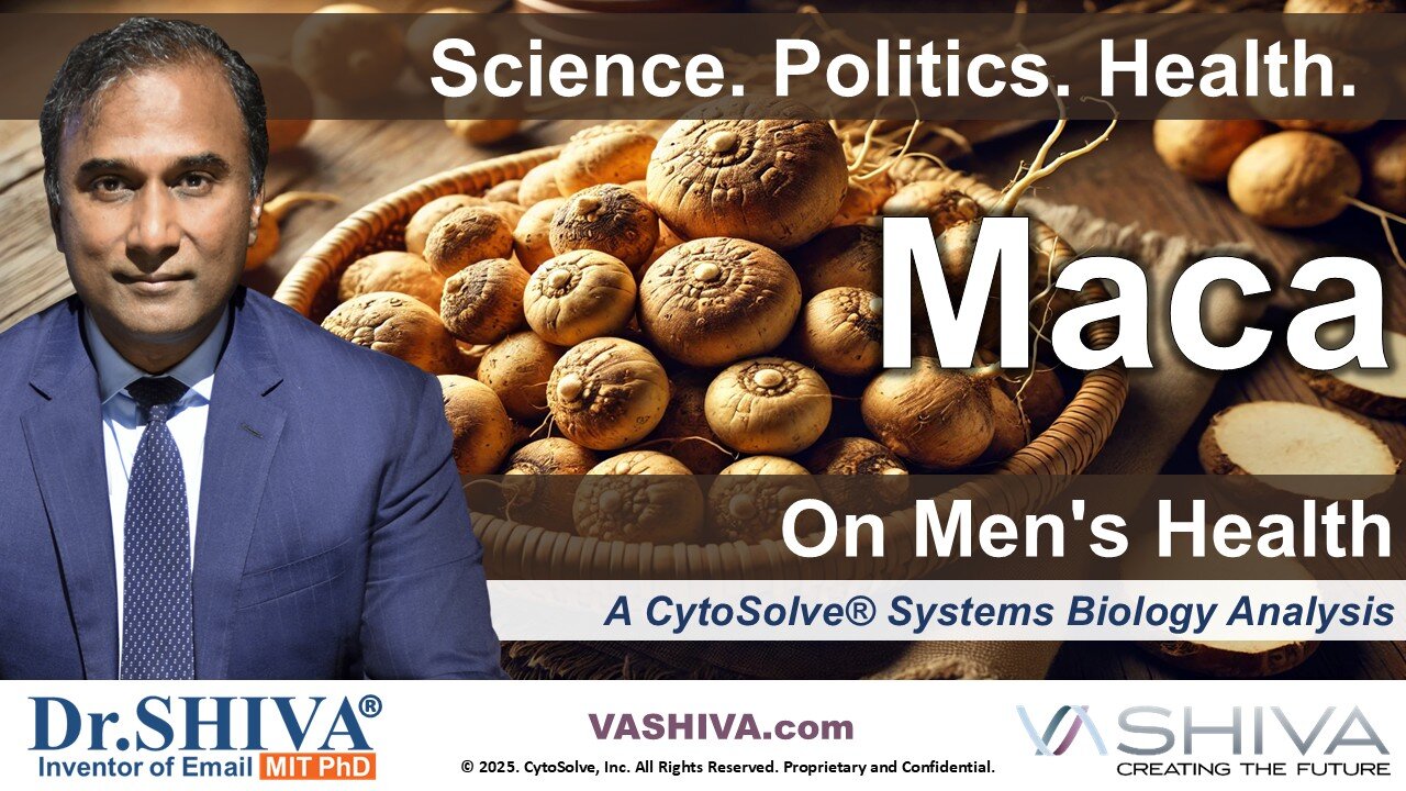 Dr.SHIVA® LIVE: Maca on Men's Health @CytoSolve® Systems Analysis
