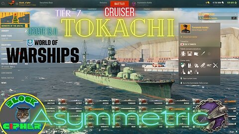 *Premium Ship* IJN Cruiser Tier-7 TOKACHI in Asymmetric mode | World of Warships