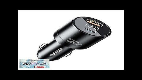 ESSAGER FSJ-009 120W 2-Port USB PD Car Charger Adapter 18W USB QC3.0 Review