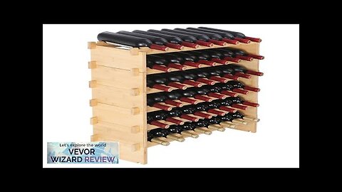 VEVOR 48 Bottle Stackable Modular Wine Rack Bamboo Wood Display Shelf 6-Tier Review