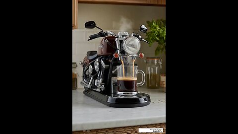 LUX.2151 Harley Inspired Coffee Machine: 🏍️ ☕ 🌟: #harleycoffeemachine #bikercaffeine #luxarts