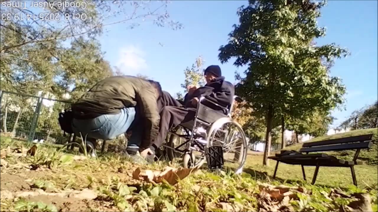 Workout with father who expressed wish to eat drink Oct 8th, 2025
