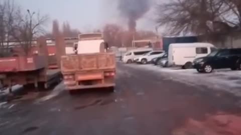 🔥 Gas station burns and explodes in Kurchatov, Kursk region