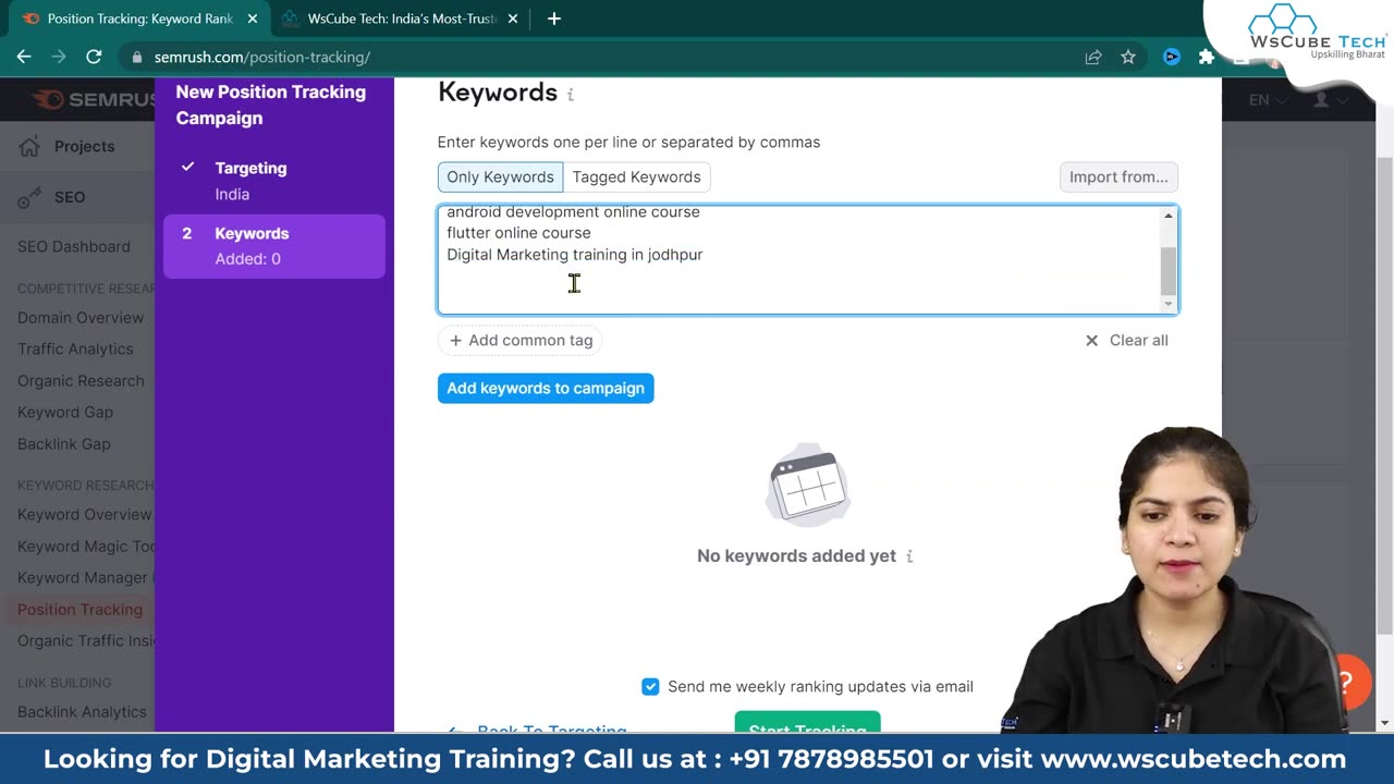 87 Keyword Tracking_ How to Track Your Keywords Positions Using SEMrush _ SEO Guide