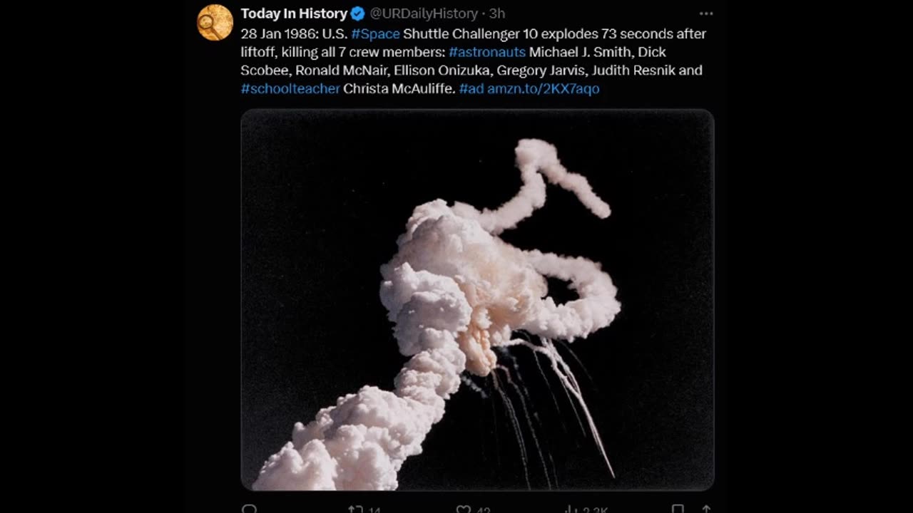 Today In History - Shuttle Challenger