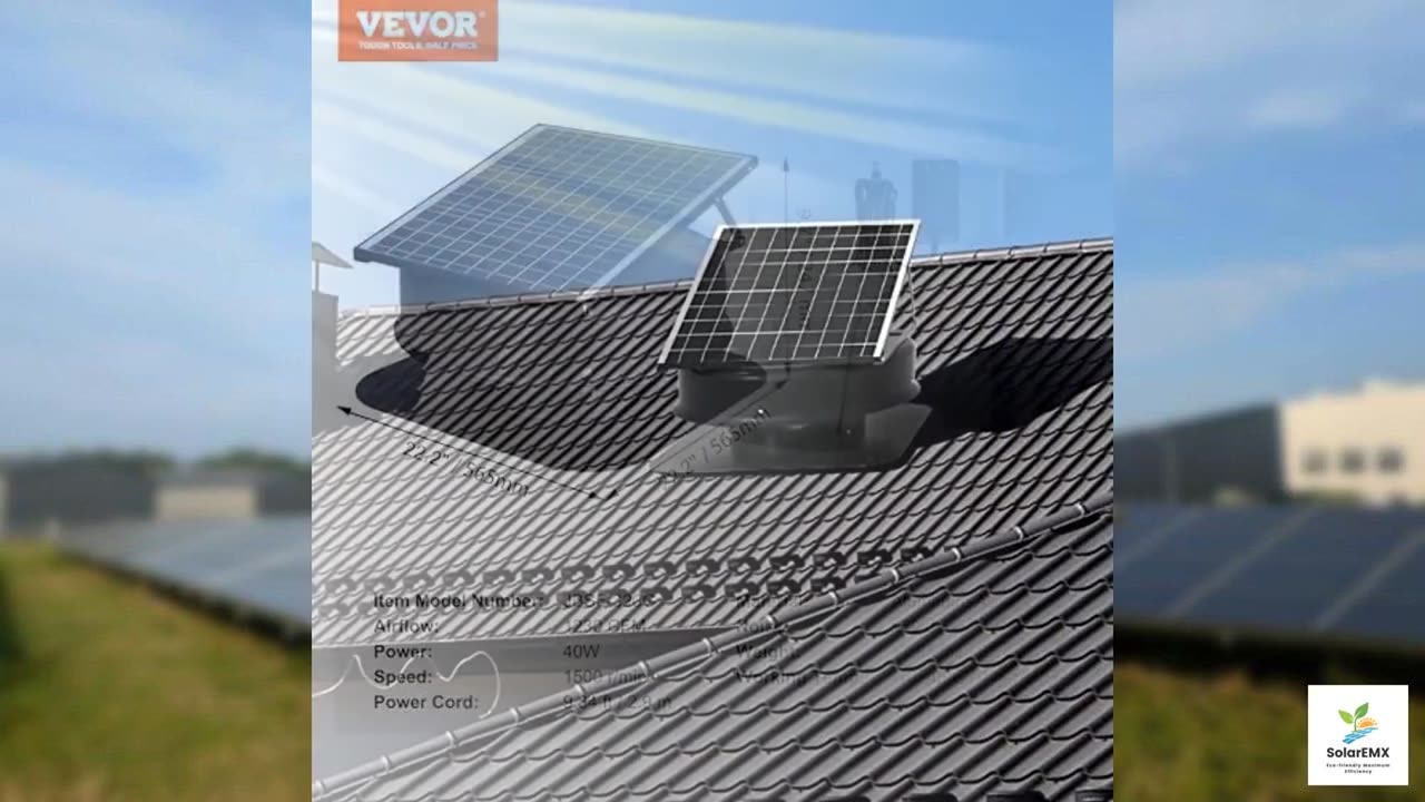 VEVOR Solar Attic Fan