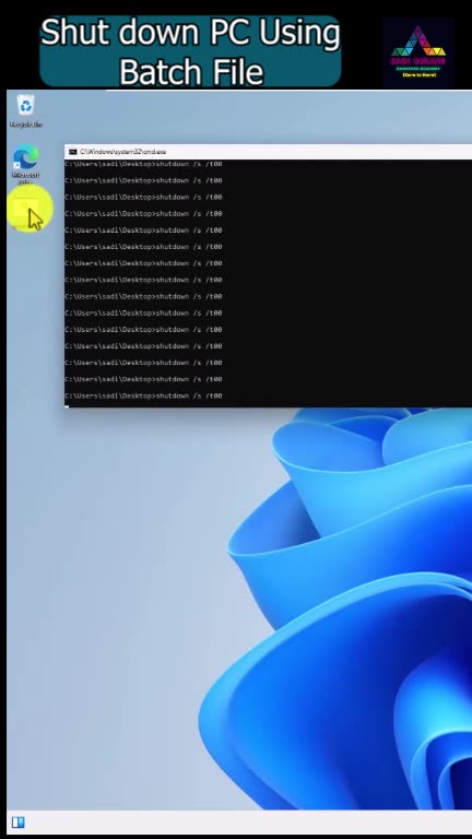The BEST Way to Shutdown Your PC Automatically with Batch File #shorts