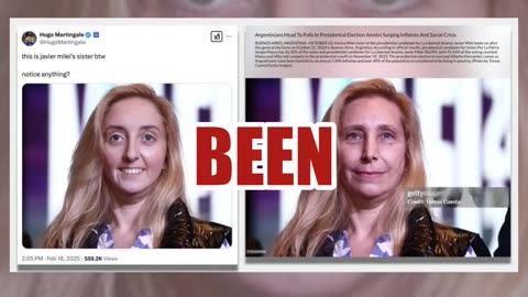 Fact Check: Edited Photo Of Javier Milei's Sister Shows Different Eyes, Nose, Mouth -- Taken In 2023