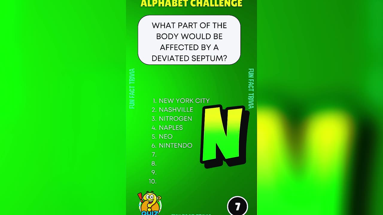 All Quiz Answers start with the letter N