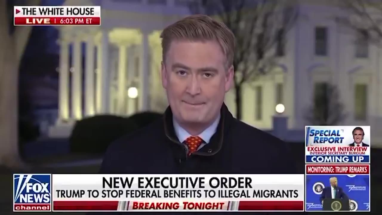 PETER DOOCY: “President Trump plans to sign an Executive Order telling federal agencies to stop providing federal financial benefits to illegals"