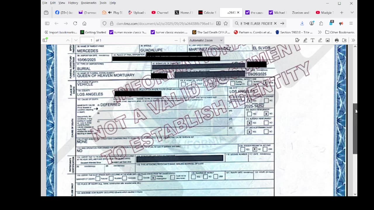 Celeste Rivas Death Certificate Defers Cause of Death, Not Pregnant