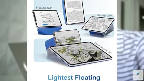 MOFT Dynamic Folio Case for iPad Air 11 Cement x Sapphire & Phone Tripod Stand,