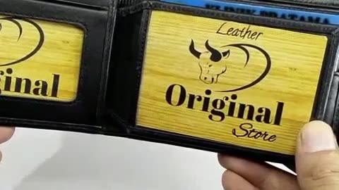 Small Men's Mini Fold Wallet - Genuine Leather with Custom Engraving