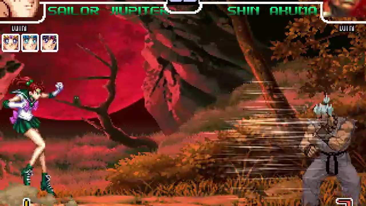 Sailor Moon, Sailor Mars, Sailor Jupiter, and Sailor Mercury (Me) Vs Shin Akuma