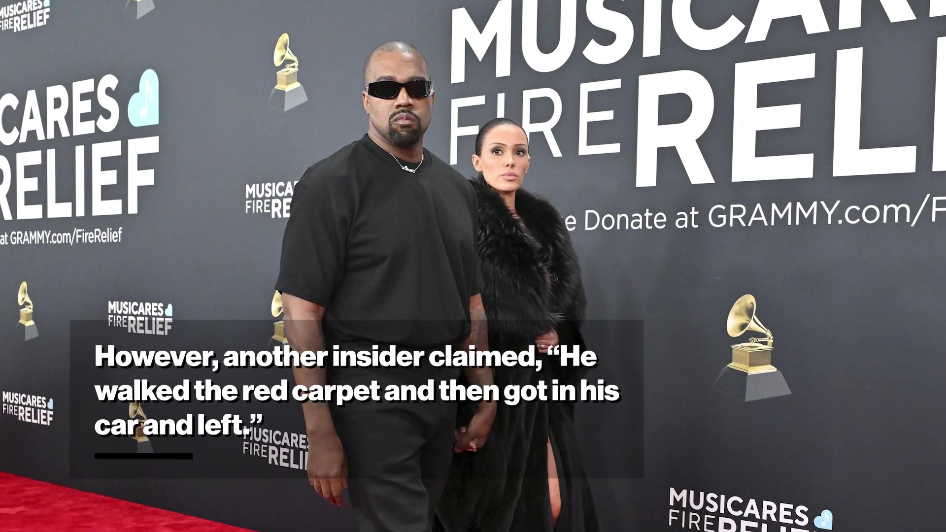 Here's what Kanye West said to wife Bianca Censori during nude Grammys 2025 red carpet appearance