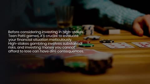 When Should You Start Investing in High-Stakes Teen Patti Games