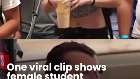 Student has an oops moment while talking to Charlie Kirk