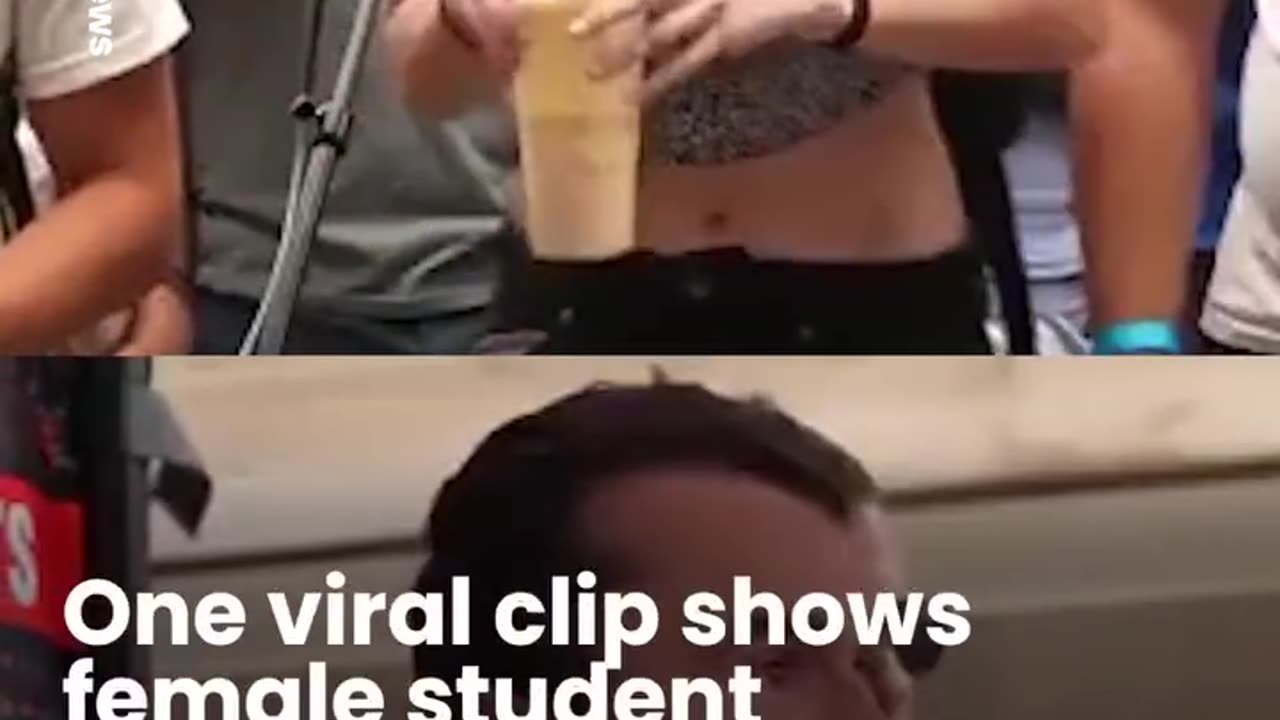 Student has an oops moment while talking to Charlie Kirk
