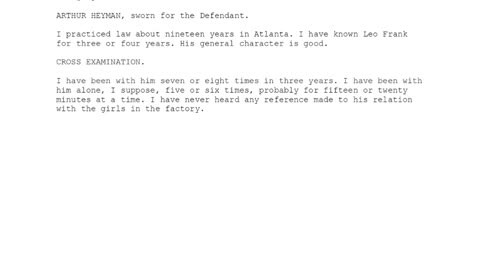 ARTHUR HEYMAN, Sworn In For The Defendant, 133rd To Testify