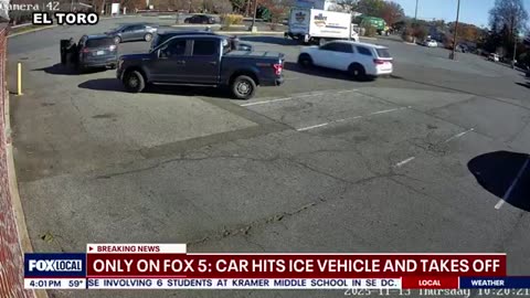 Businesses say a driver stuck an ICE cruiser after a heated exchange in a Prince George's County