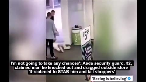 Negro Knocked Out and Dragged out of Store By Security Guard After Allegedly Threatening to Stab Him